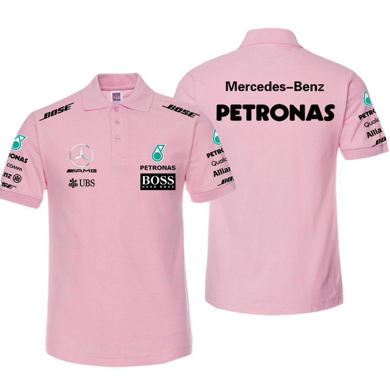 Polo Mercedes-Benz Amg Petronas F1 Hugo Boss Homme Manche Courte Coton Couleur Unie